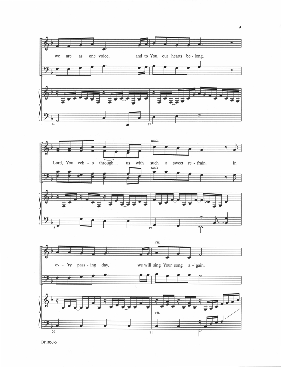 Lord, You Are the Music - Lantz 4-Part scores gallery preview page 5