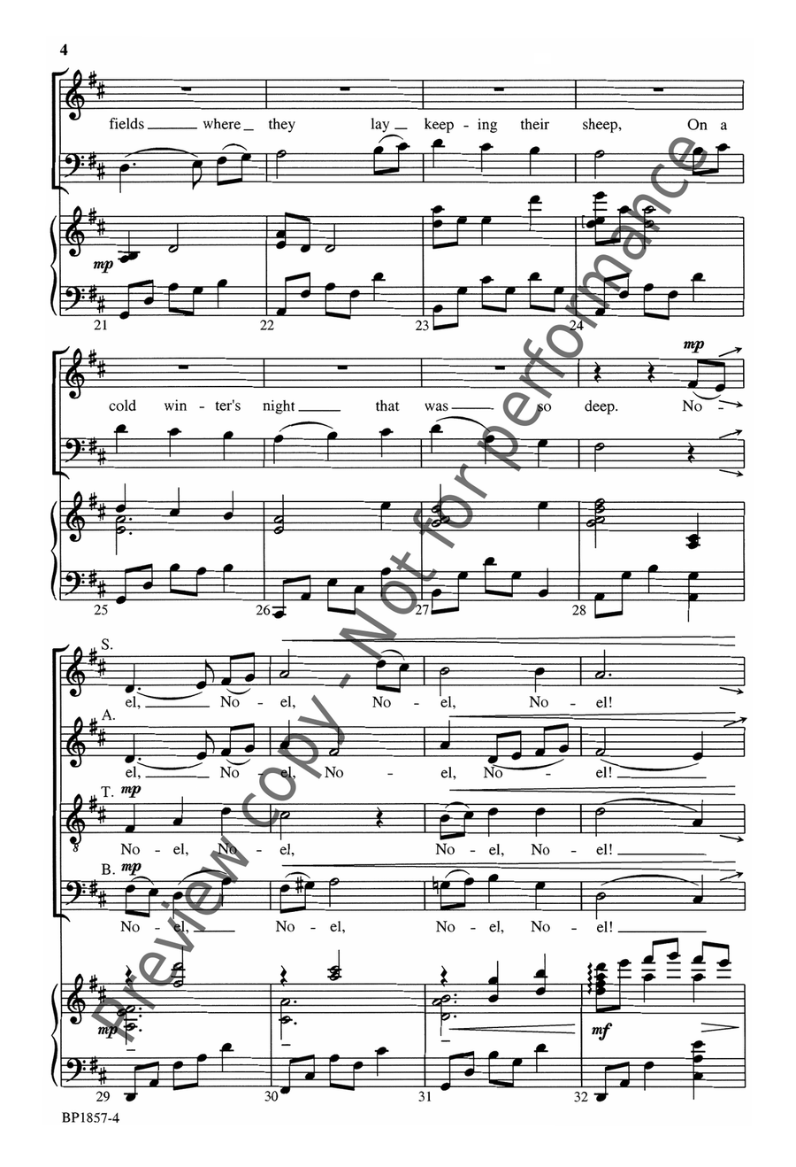 The First Noel - Dan Forrest - SATB 4-Part scores gallery preview page 5
