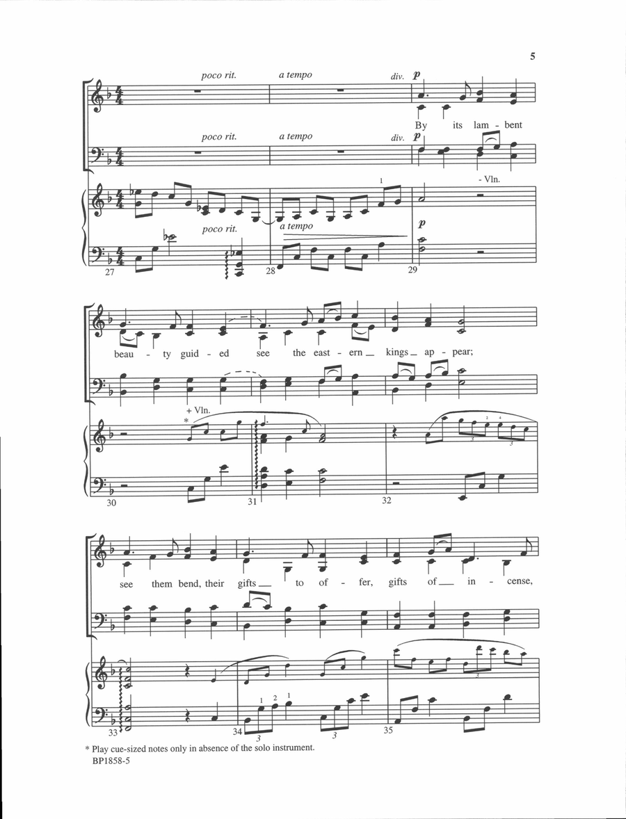 Bethlehem, of Noblest Cities 4-Part scores gallery preview page 5