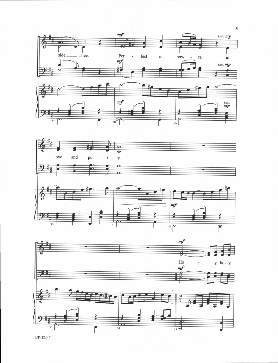 Sanctus (Holy Is the Lord) 4-Part scores gallery preview page 5