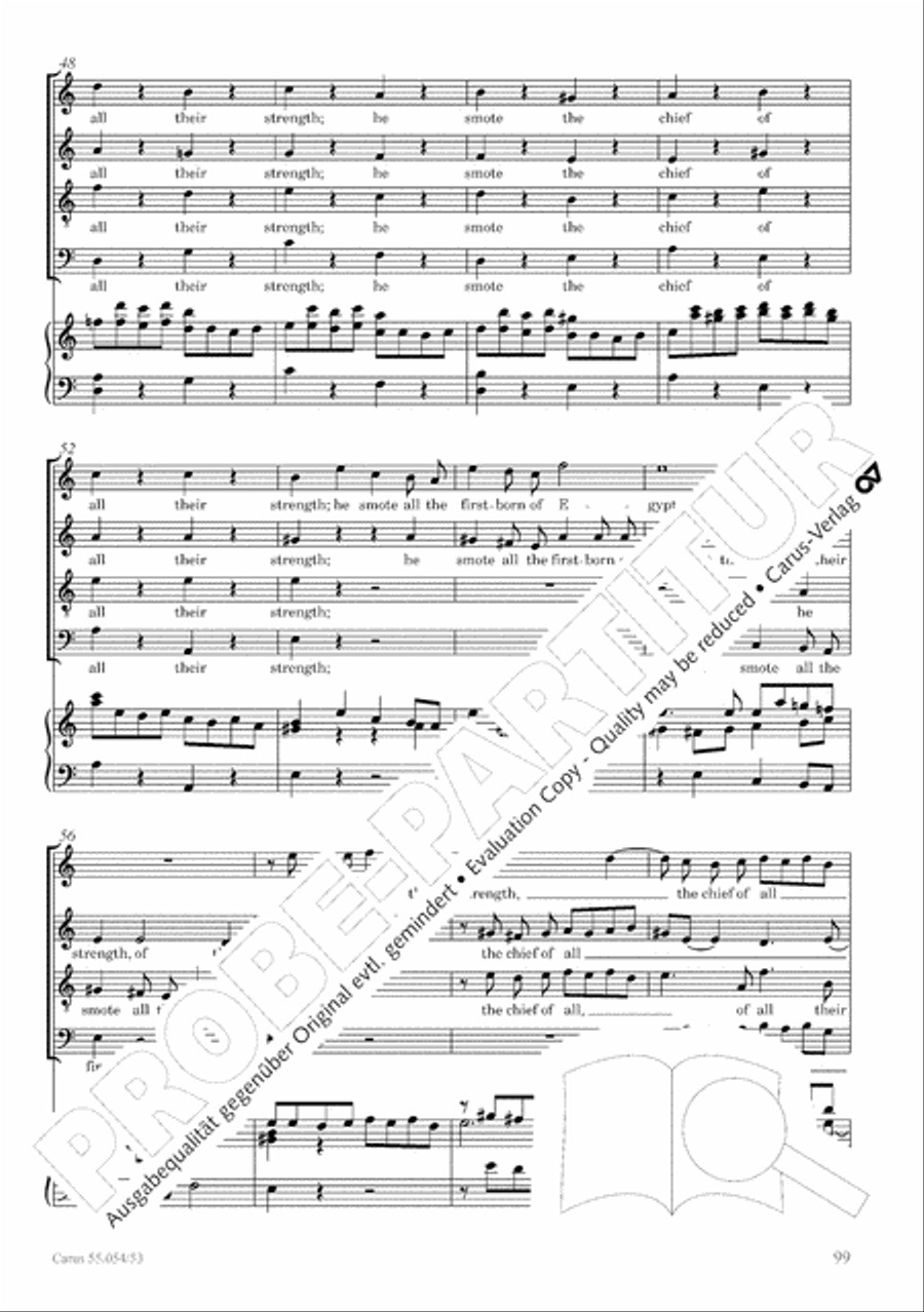 Israel in Egypt - Part I-III 4-Part scores gallery preview page 107