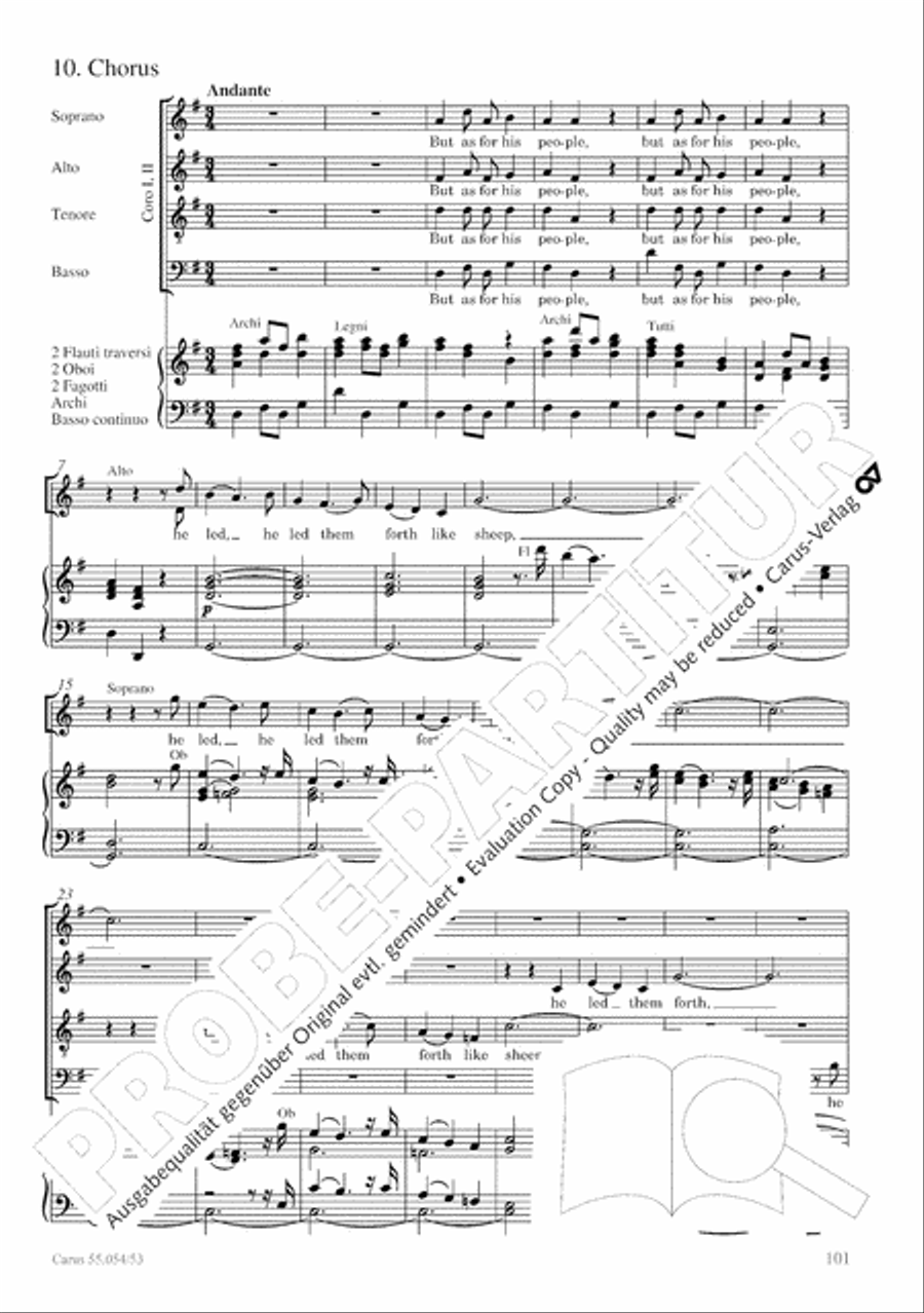 Israel in Egypt - Part I-III 4-Part scores gallery preview page 109