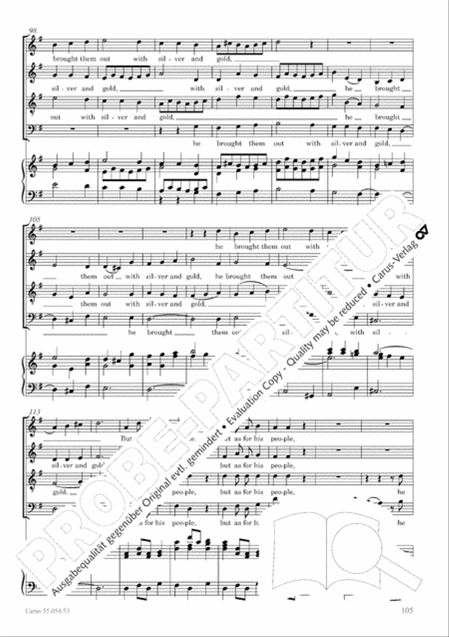 Israel in Egypt - Part I-III 4-Part scores gallery preview page 113