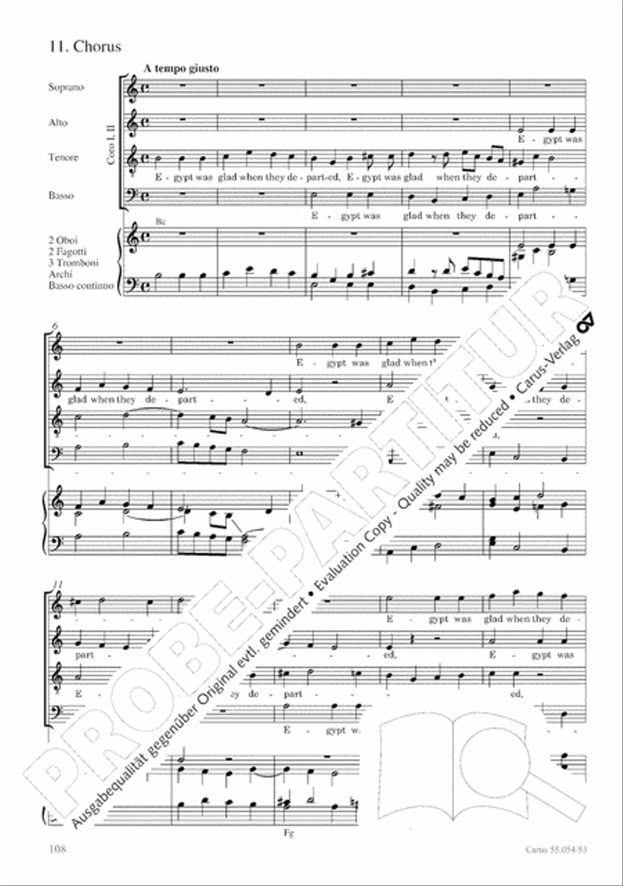 Israel in Egypt - Part I-III 4-Part scores gallery preview page 116