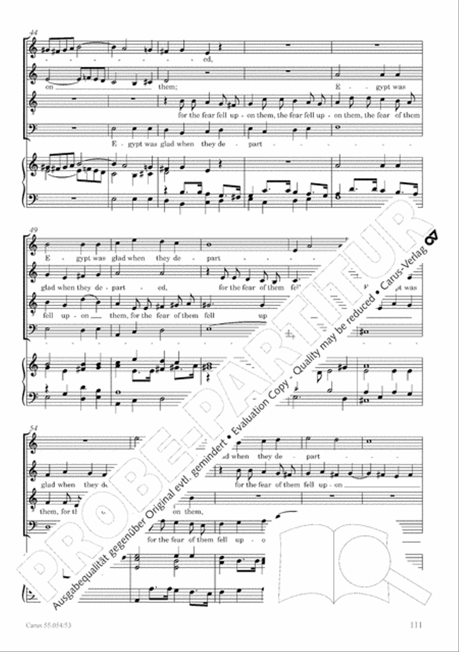 Israel in Egypt - Part I-III 4-Part scores gallery preview page 119