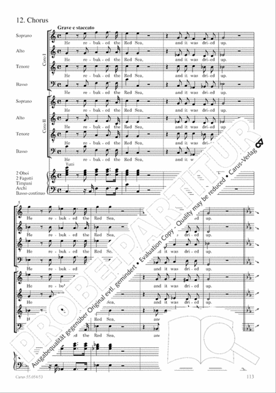 Israel in Egypt - Part I-III 4-Part scores gallery preview page 121