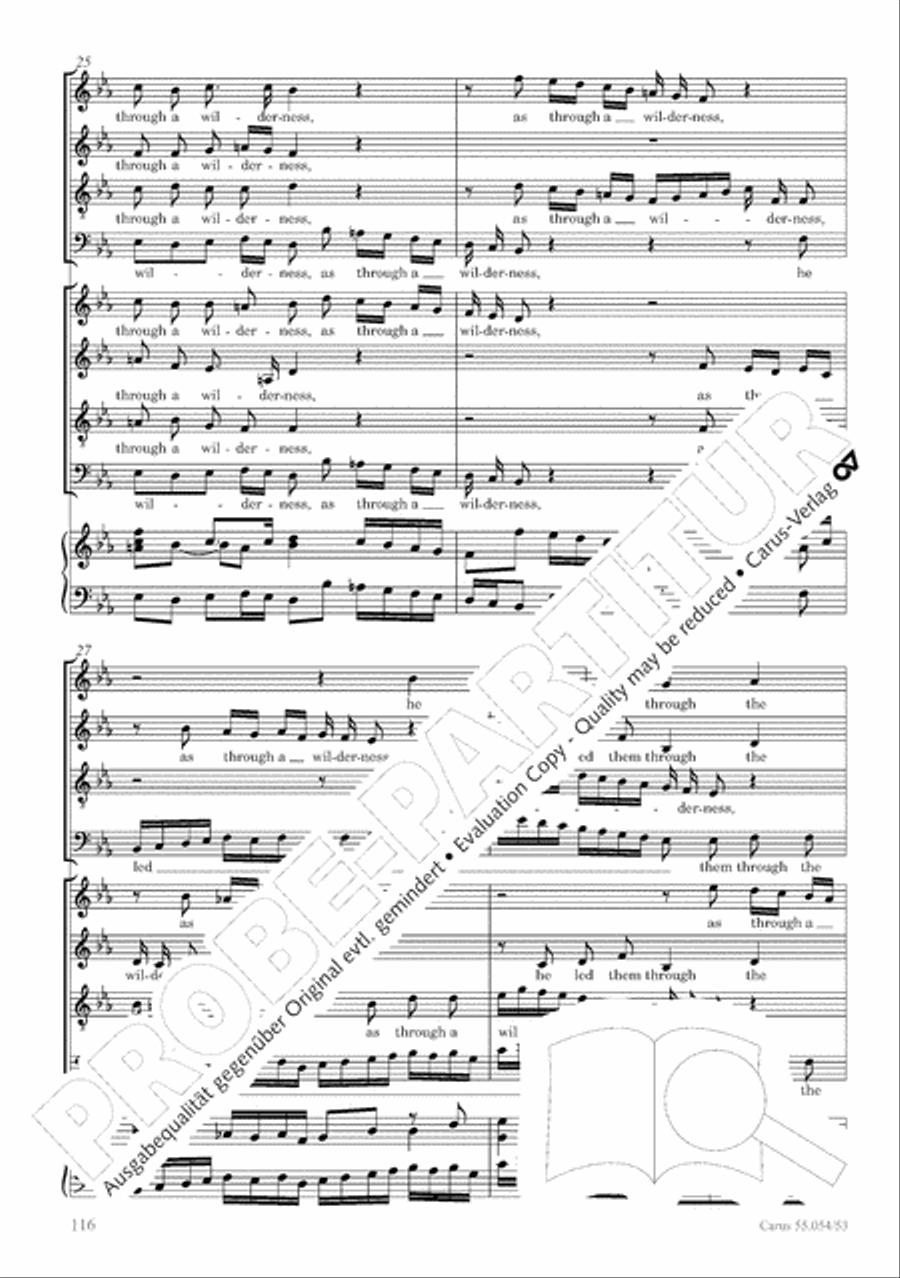 Israel in Egypt - Part I-III 4-Part scores gallery preview page 124