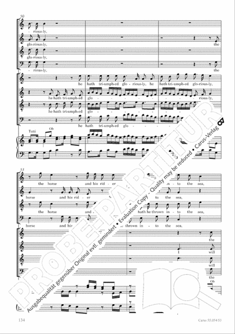Israel in Egypt - Part I-III 4-Part scores gallery preview page 142