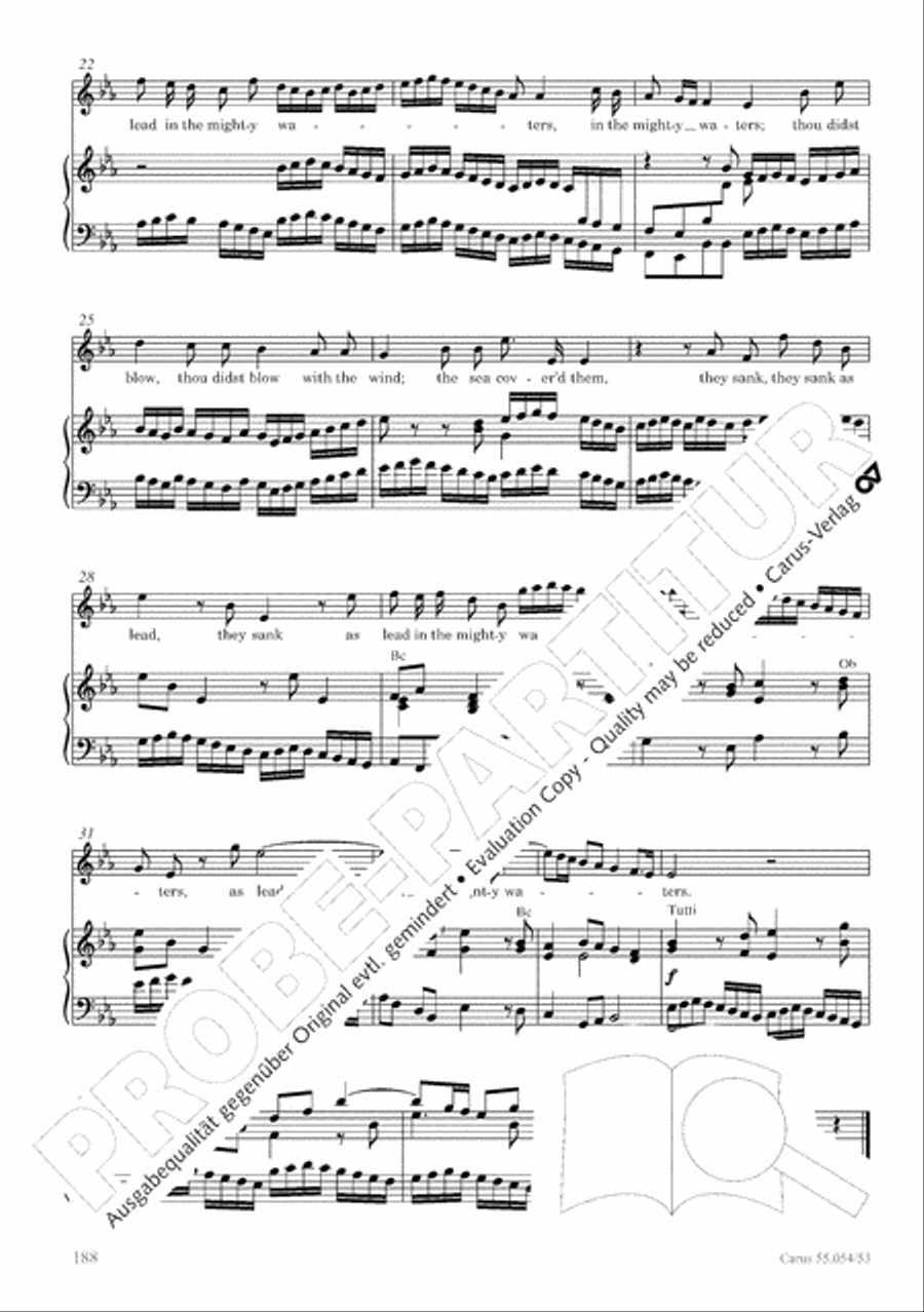 Israel in Egypt - Part I-III 4-Part scores gallery preview page 196