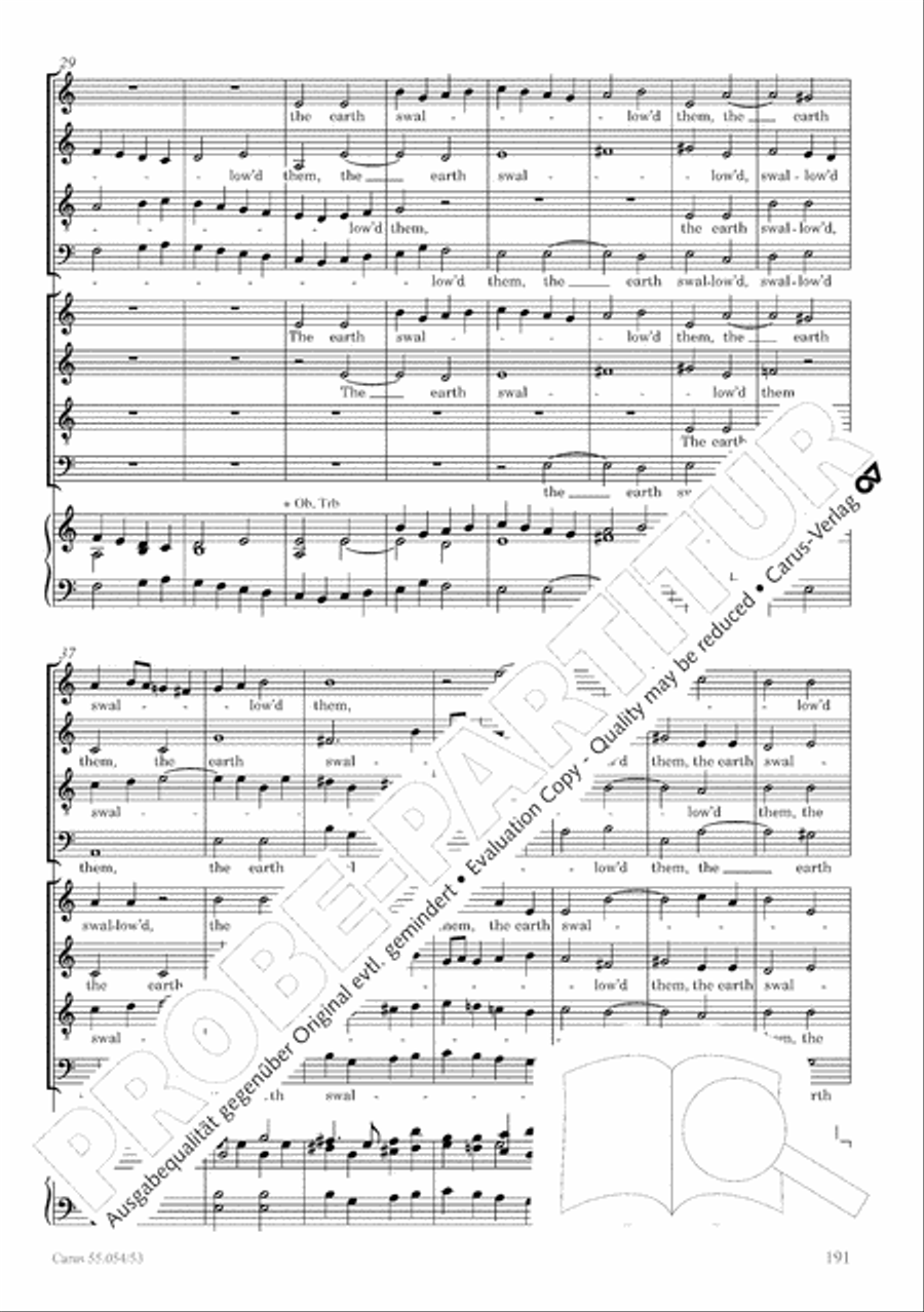 Israel in Egypt - Part I-III 4-Part scores gallery preview page 199