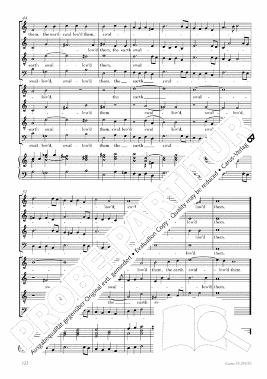 Israel in Egypt - Part I-III 4-Part scores gallery preview page 200
