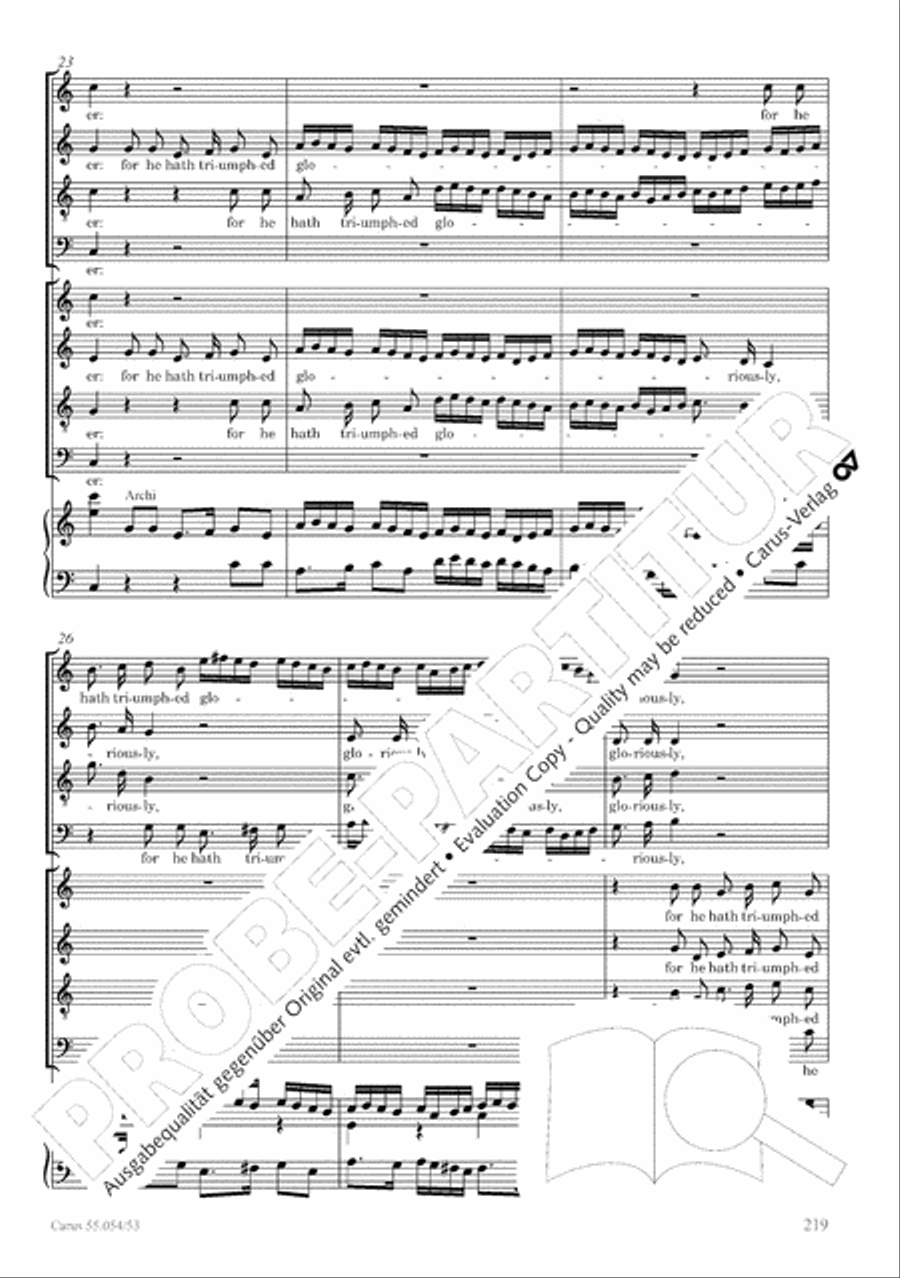 Israel in Egypt - Part I-III 4-Part scores gallery preview page 227