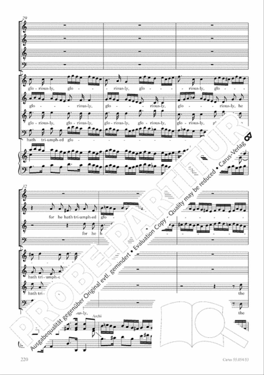 Israel in Egypt - Part I-III 4-Part scores gallery preview page 228