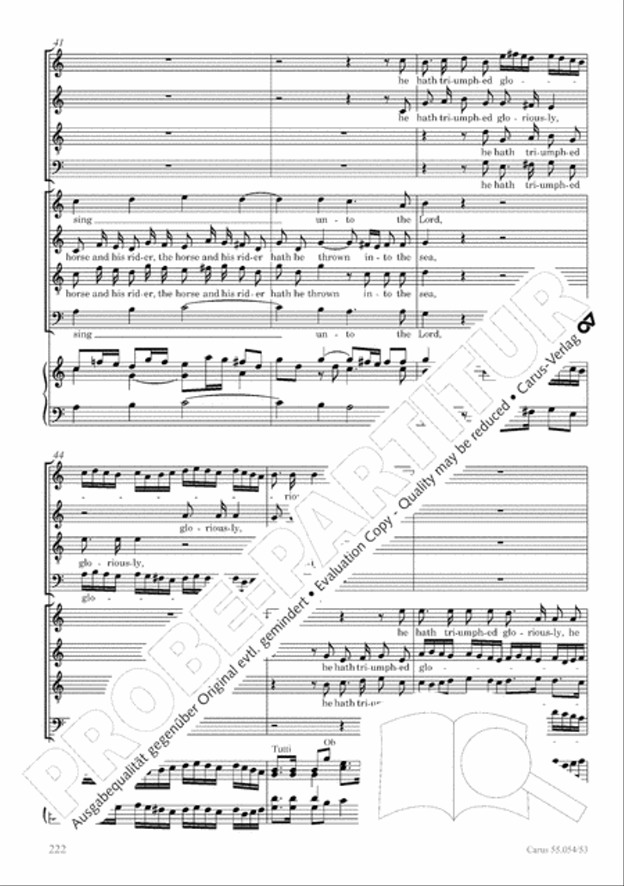 Israel in Egypt - Part I-III 4-Part scores gallery preview page 230