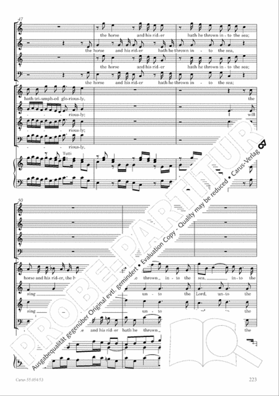 Israel in Egypt - Part I-III 4-Part scores gallery preview page 231