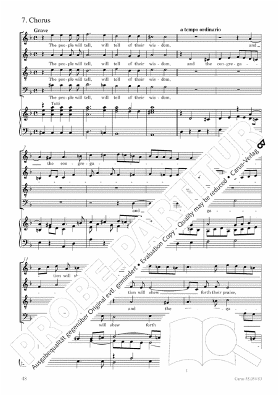 Israel in Egypt - Part I-III 4-Part scores gallery preview page 56