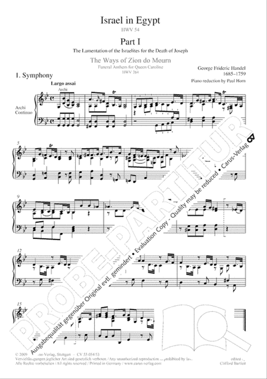 Israel in Egypt - Part I-III 4-Part scores gallery preview page 9