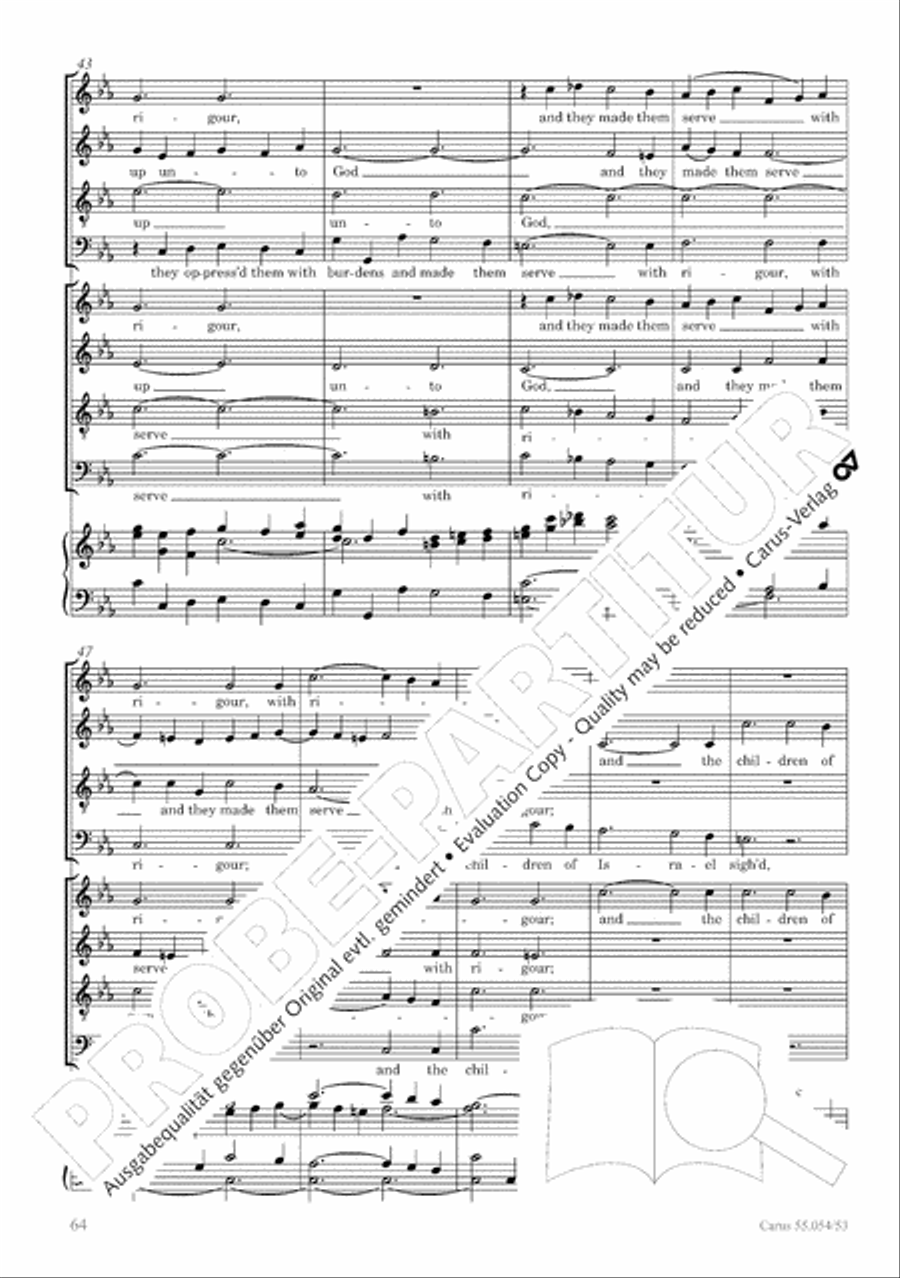 Israel in Egypt - Part I-III 4-Part scores gallery preview page 72