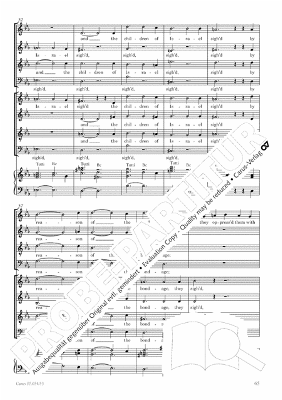 Israel in Egypt - Part I-III 4-Part scores gallery preview page 73