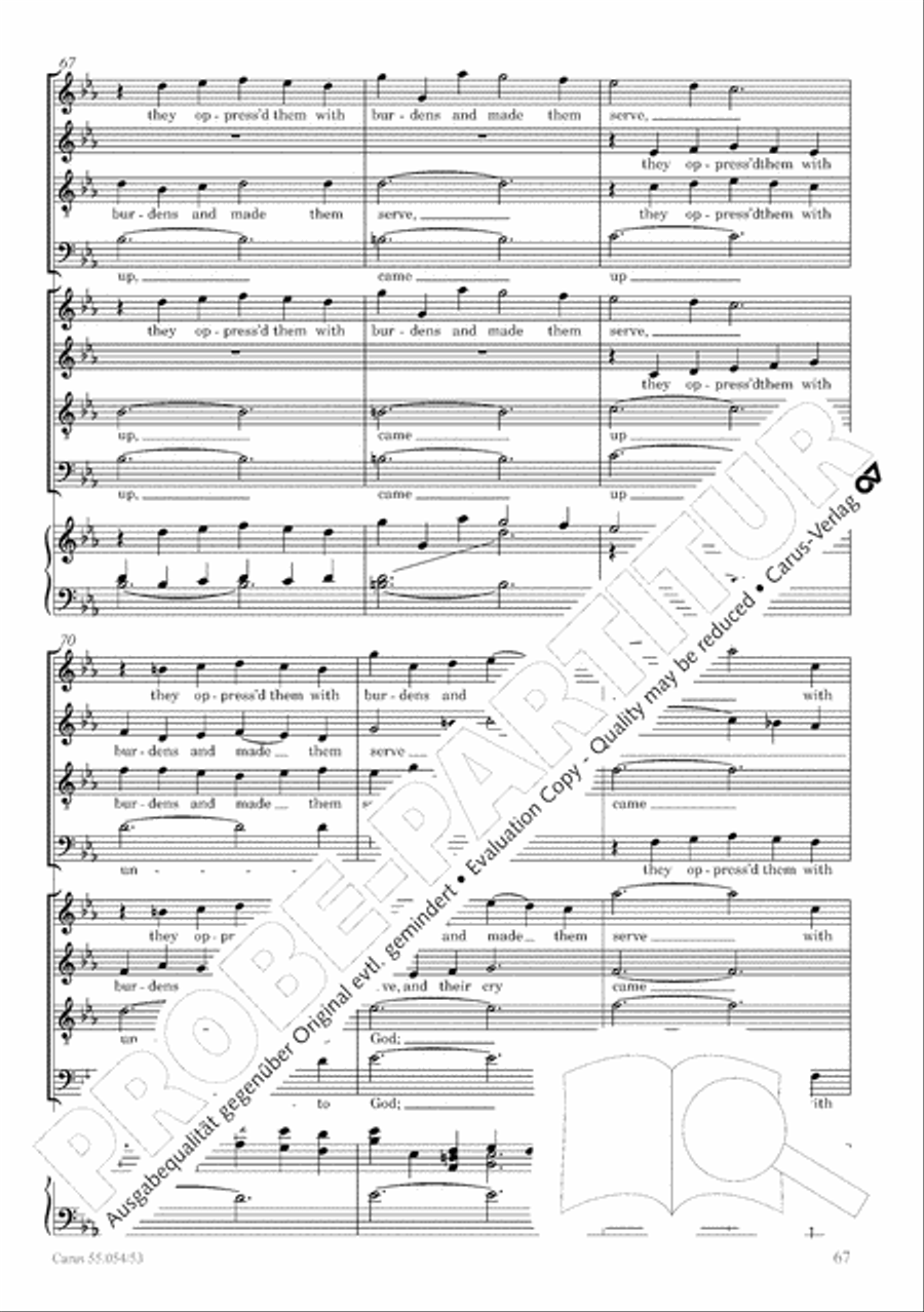 Israel in Egypt - Part I-III 4-Part scores gallery preview page 75