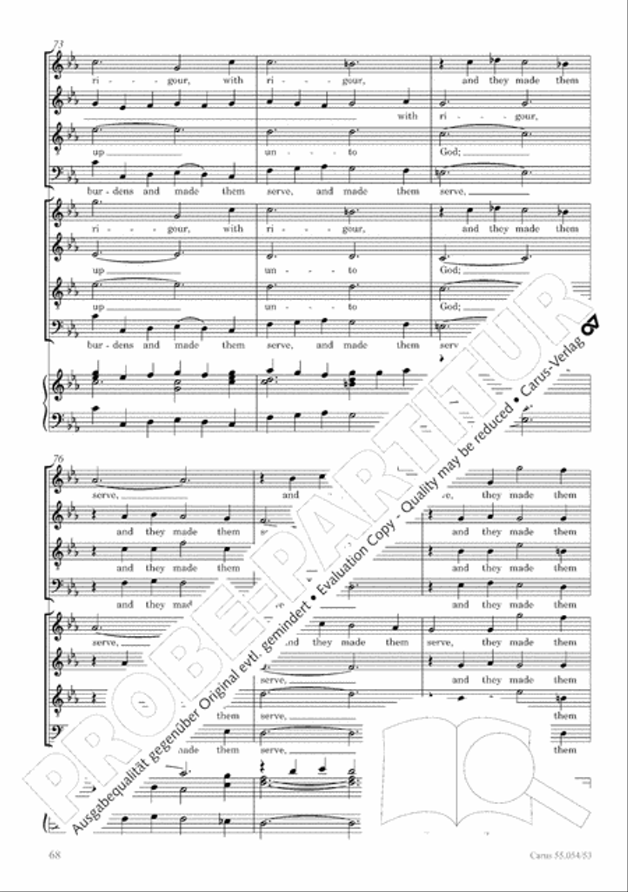 Israel in Egypt - Part I-III 4-Part scores gallery preview page 76