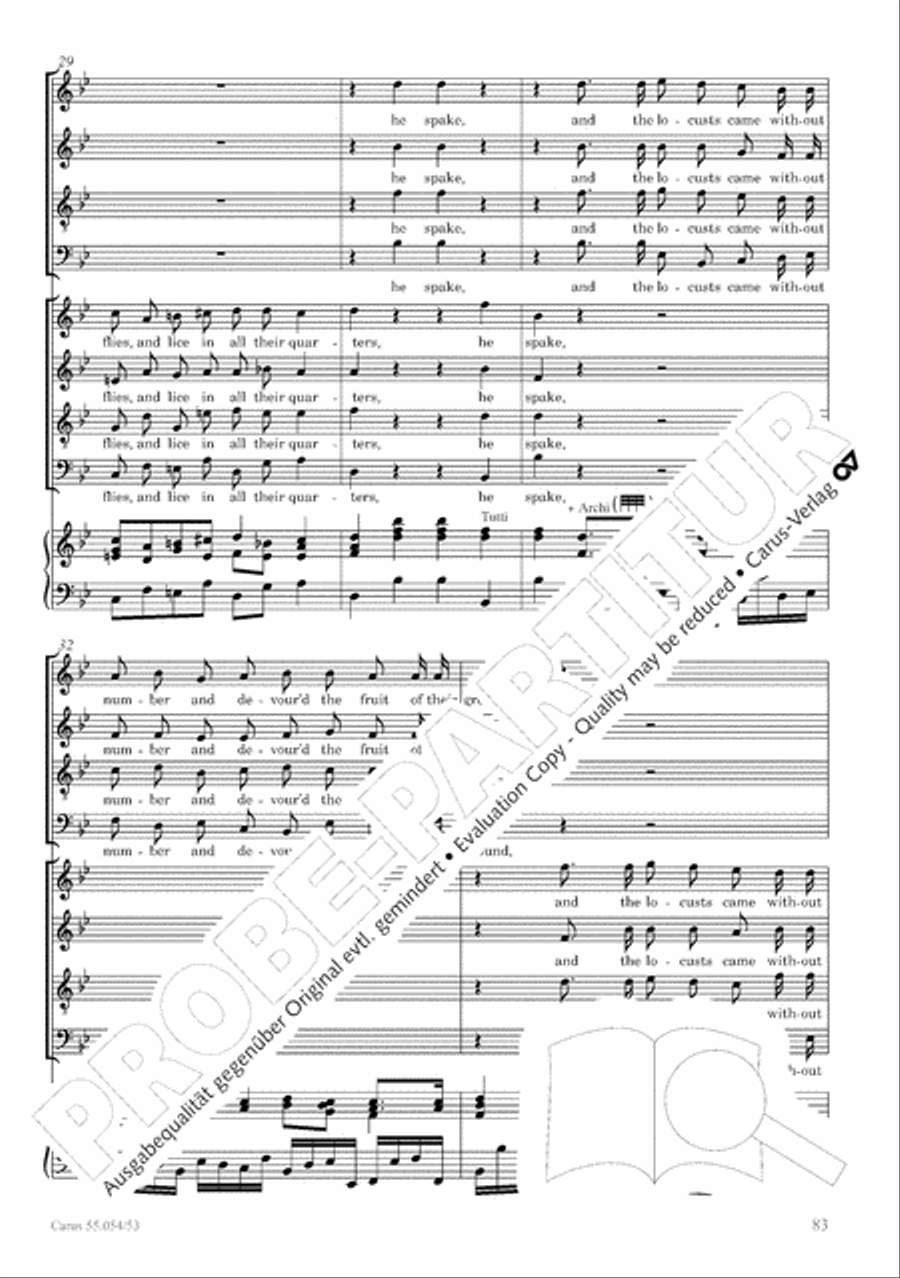 Israel in Egypt - Part I-III 4-Part scores gallery preview page 91