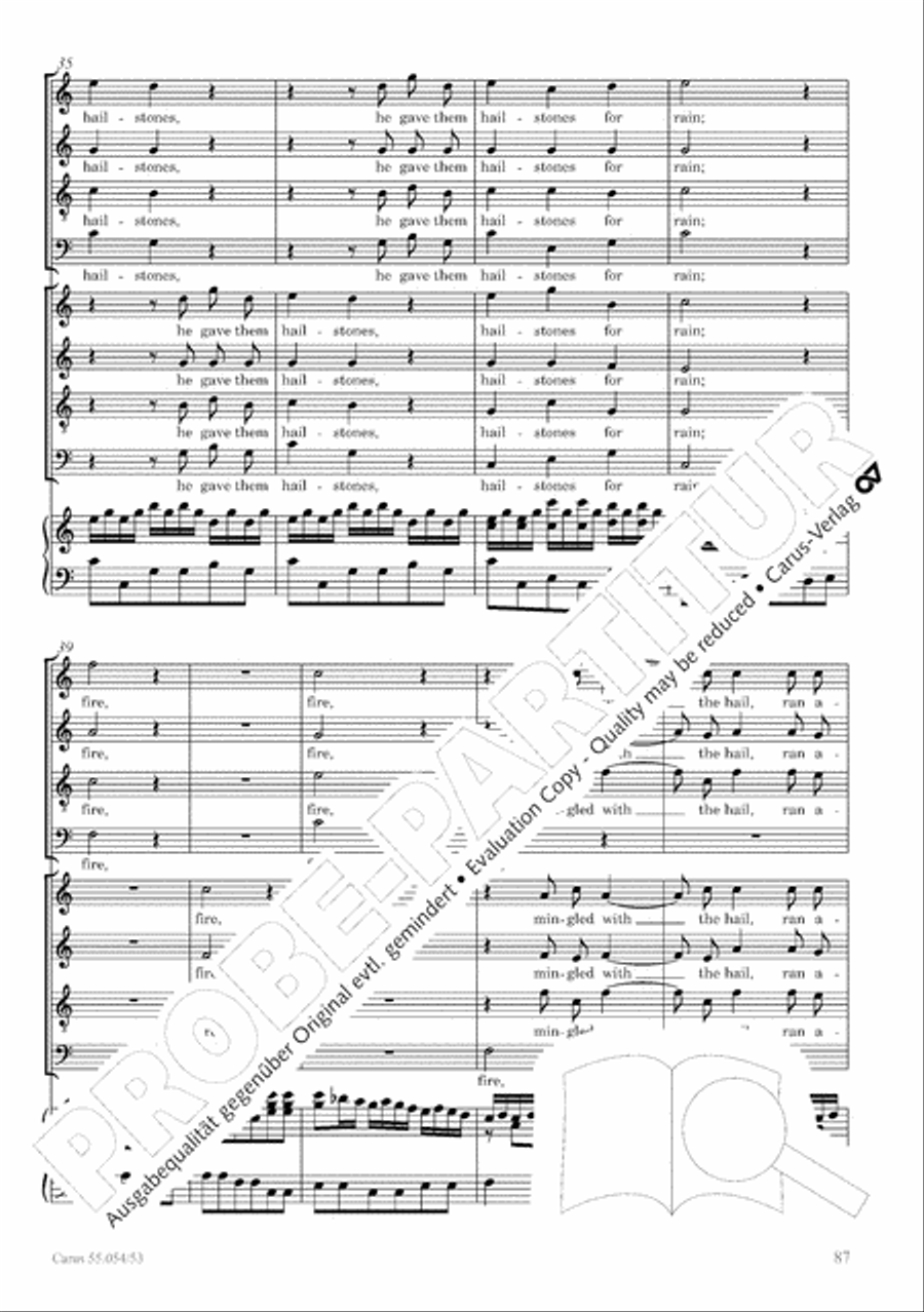 Israel in Egypt - Part I-III 4-Part scores gallery preview page 95