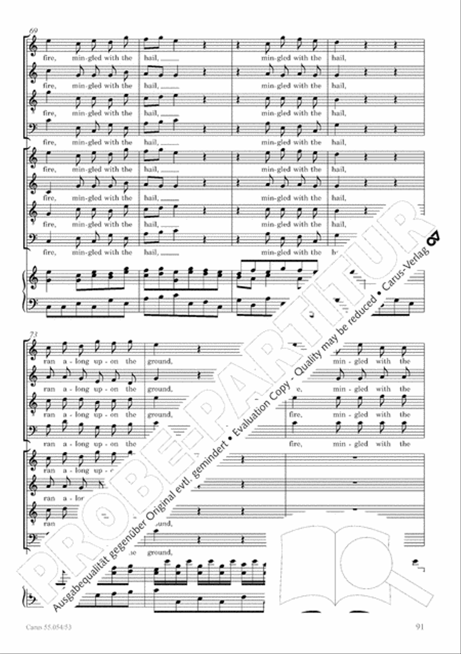 Israel in Egypt - Part I-III 4-Part scores gallery preview page 99