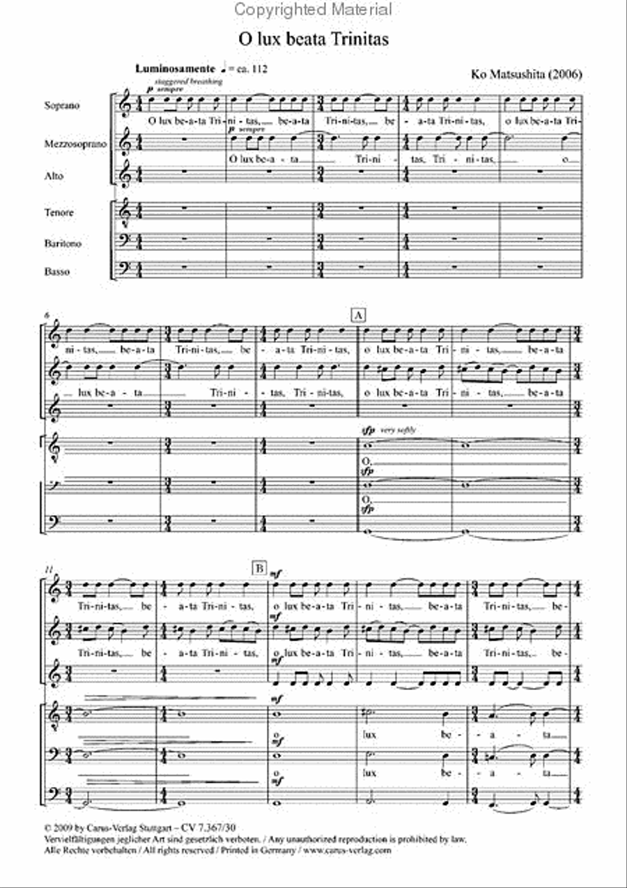 O lux beata Trinitas O lux beata Trinitas Choir scores gallery preview page 2