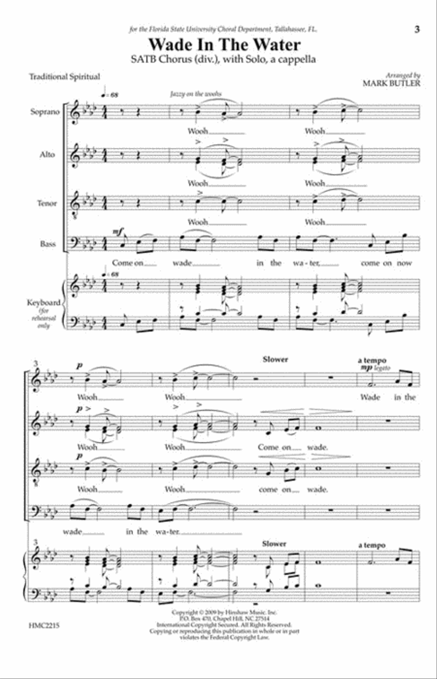 Wade in the Water Wade in the Water SSAATTBB scores gallery preview page 2