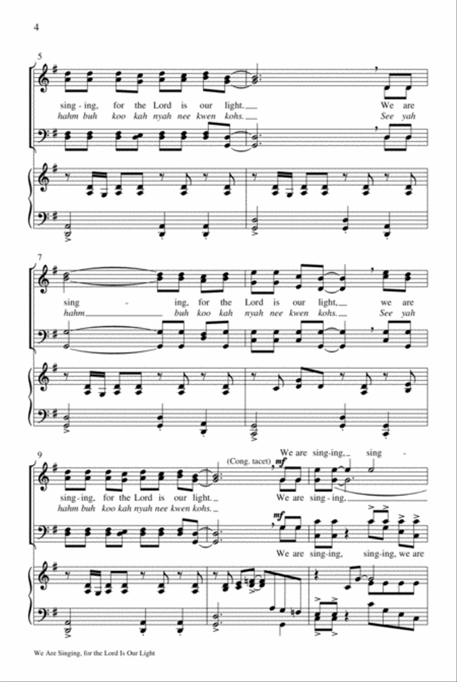We Are Singing, for the Lord Is Our Light TTBB scores gallery preview page 3