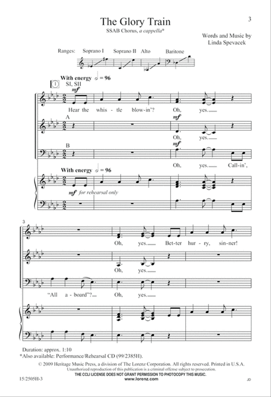 The Glory Train The Glory Train A Cappella scores gallery preview page 4