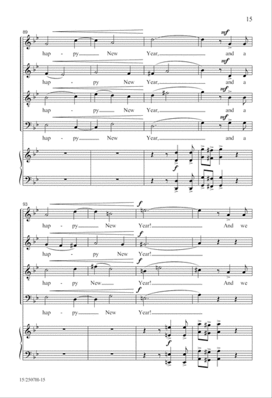 We Wish You a Merry Christmas 4-Part scores gallery preview page 16