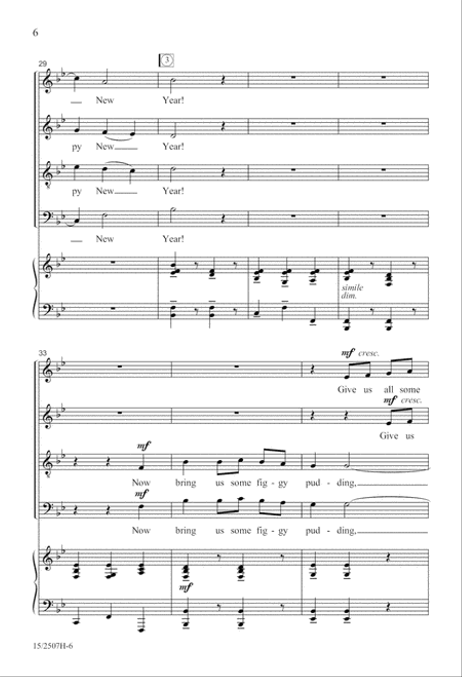 We Wish You a Merry Christmas 4-Part scores gallery preview page 7