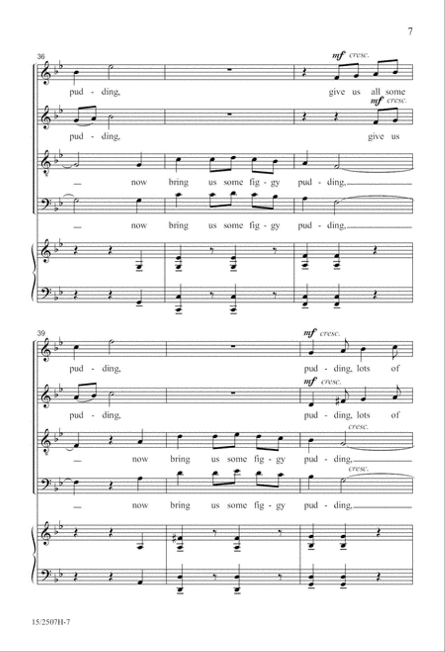 We Wish You a Merry Christmas 4-Part scores gallery preview page 8