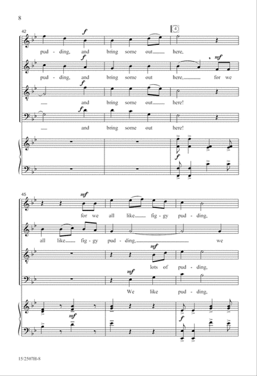 We Wish You a Merry Christmas 4-Part scores gallery preview page 9