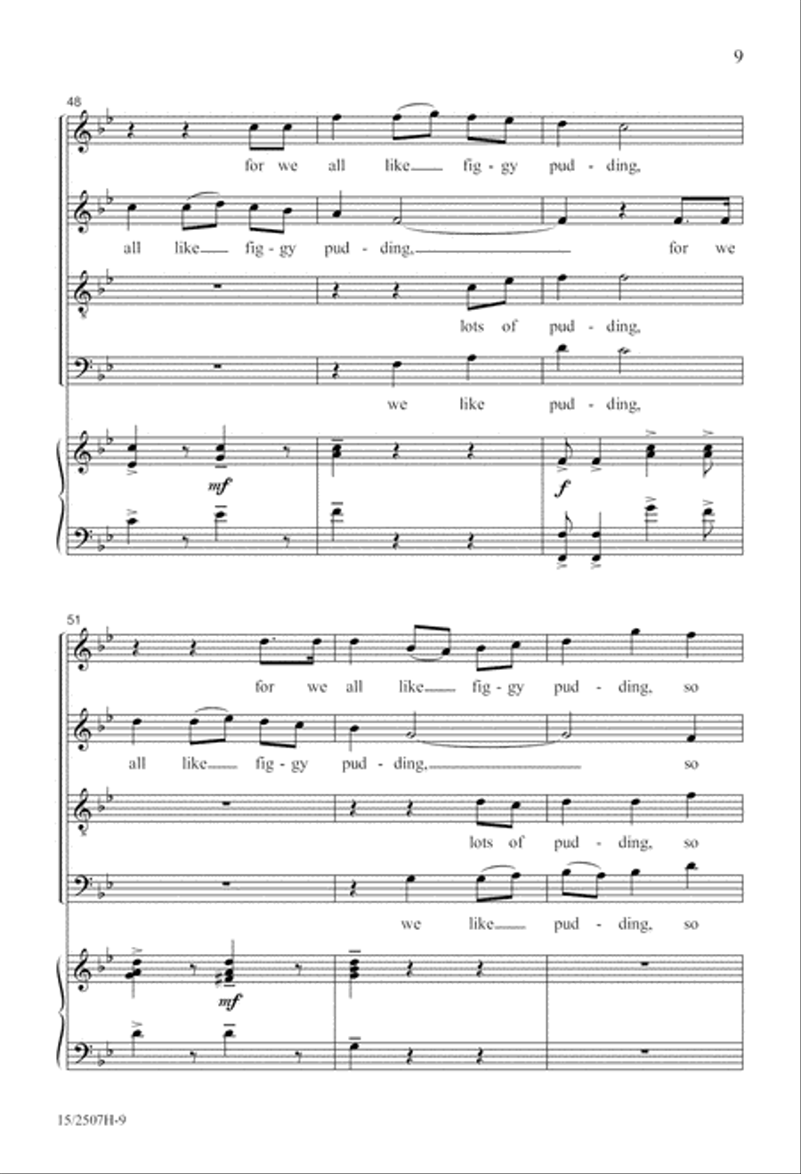 We Wish You a Merry Christmas 4-Part scores gallery preview page 10