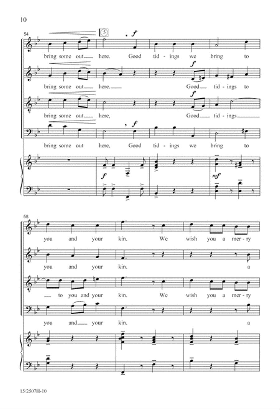 We Wish You a Merry Christmas 4-Part scores gallery preview page 11