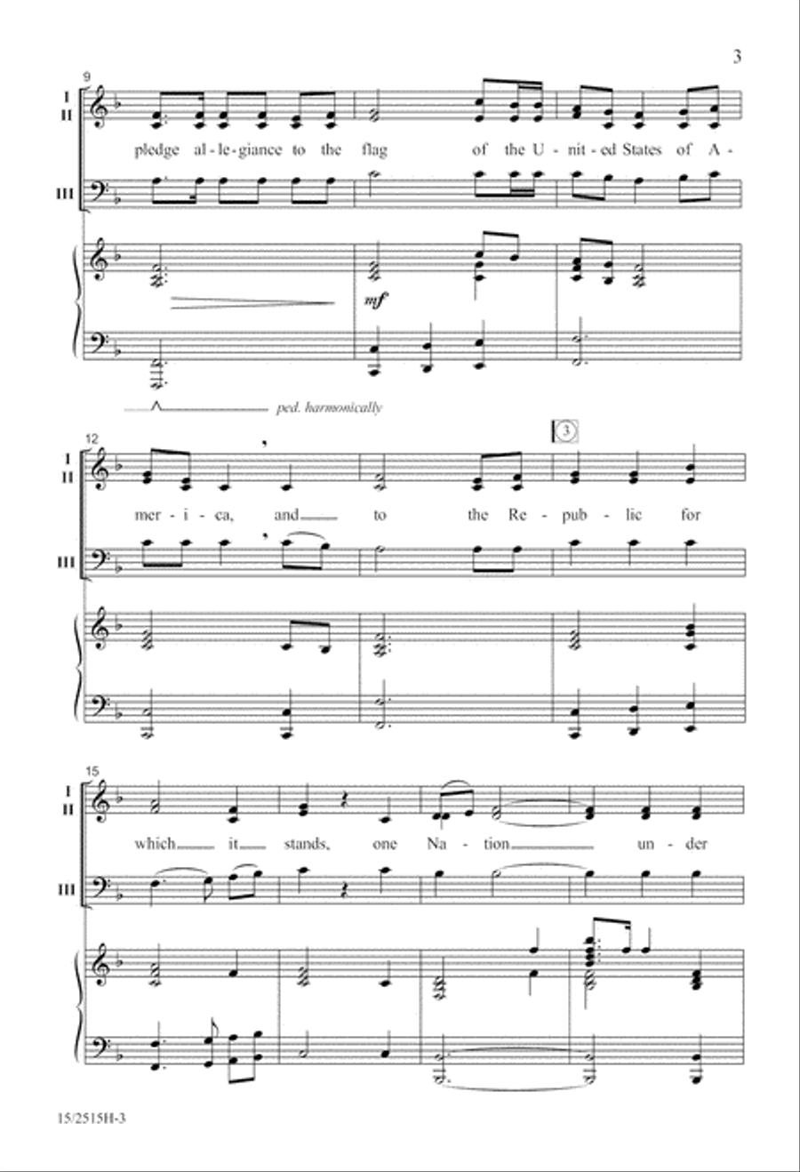 The Pledge of Allegiance The Pledge of Allegiance 3-Part scores gallery preview page 4