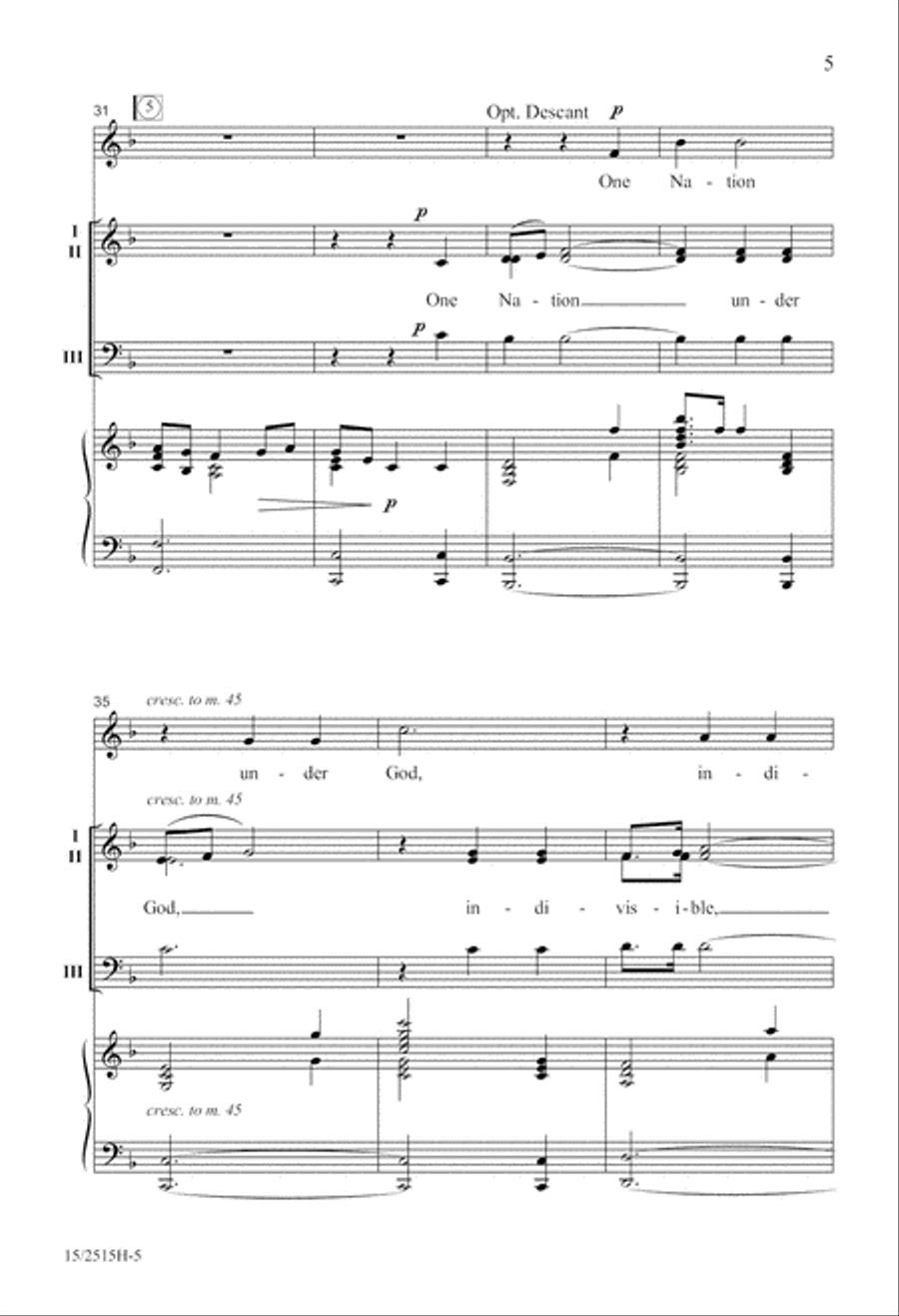 The Pledge of Allegiance The Pledge of Allegiance 3-Part scores gallery preview page 6