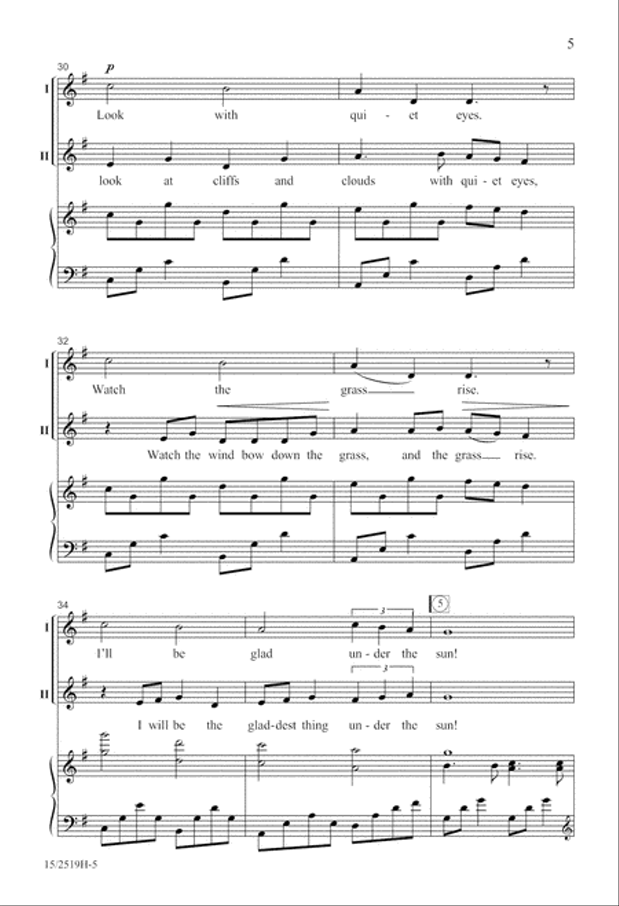 Afternoon on a Hill Afternoon on a Hill 2-Part scores gallery preview page 6