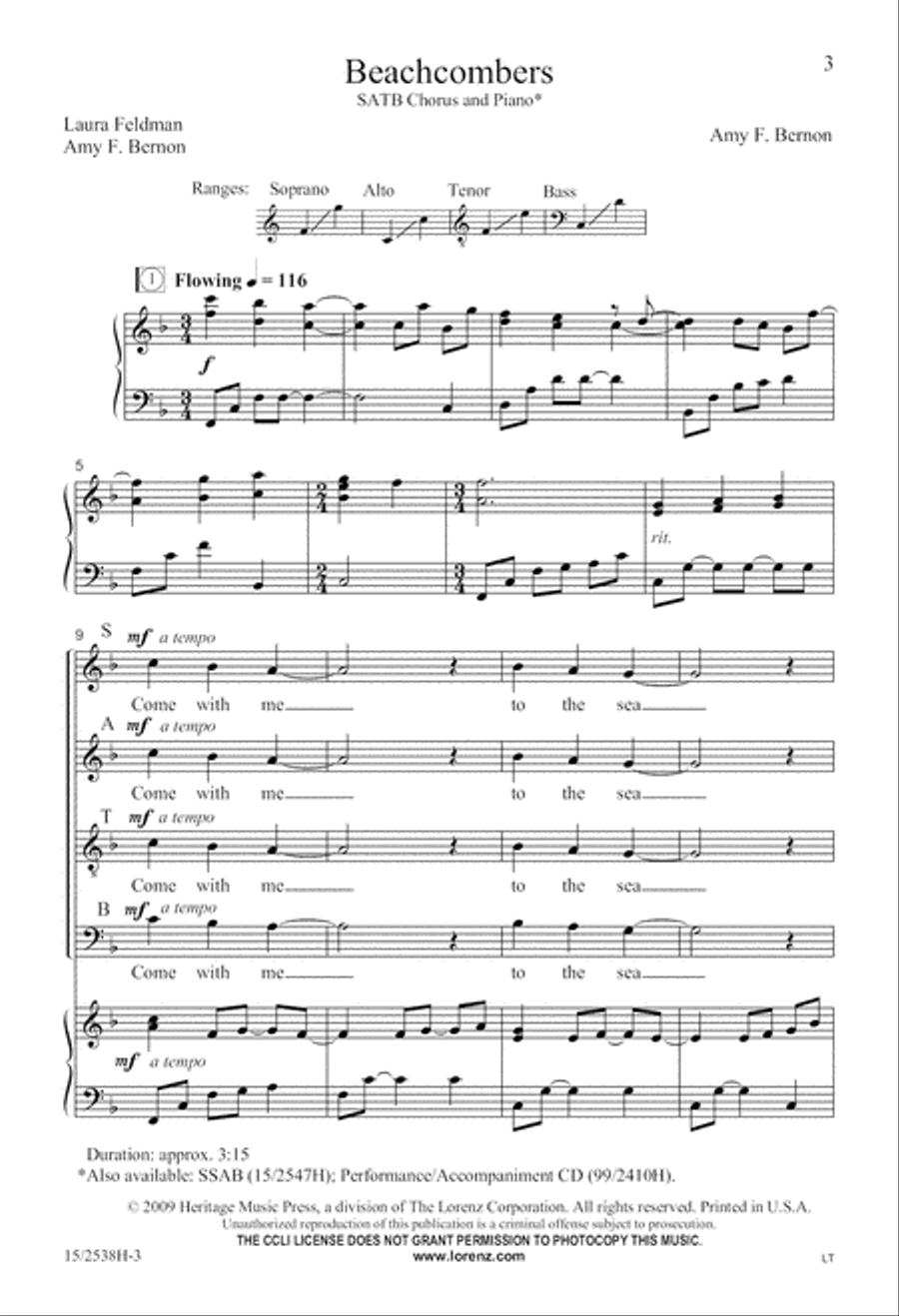 Beachcombers Beachcombers 4-Part scores gallery preview page 4