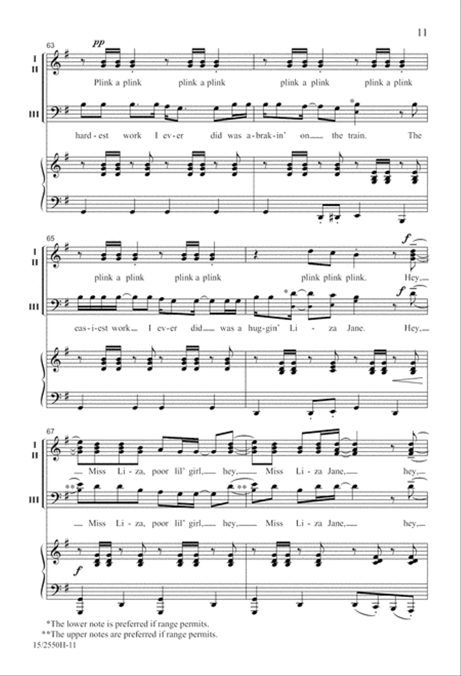 Folk Song Jubilee Folk Song Jubilee 3-Part scores gallery preview page 12