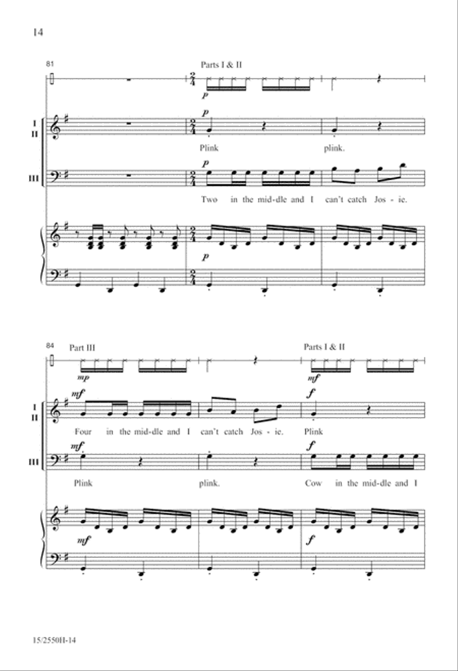 Folk Song Jubilee Folk Song Jubilee 3-Part scores gallery preview page 15