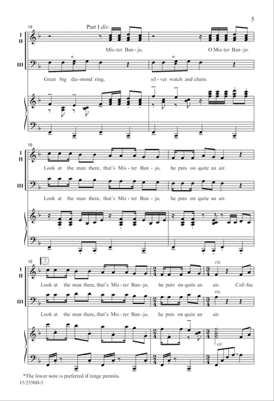 Folk Song Jubilee Folk Song Jubilee 3-Part scores gallery preview page 6