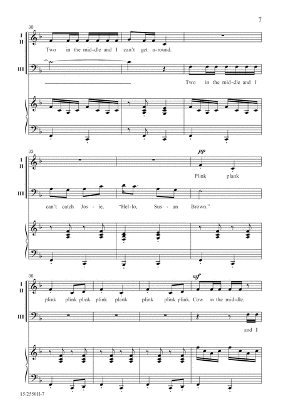 Folk Song Jubilee Folk Song Jubilee 3-Part scores gallery preview page 8
