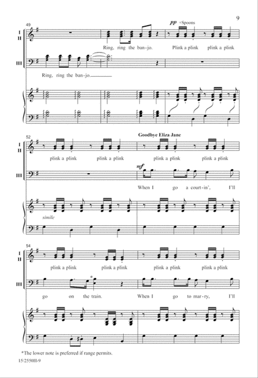 Folk Song Jubilee Folk Song Jubilee 3-Part scores gallery preview page 10
