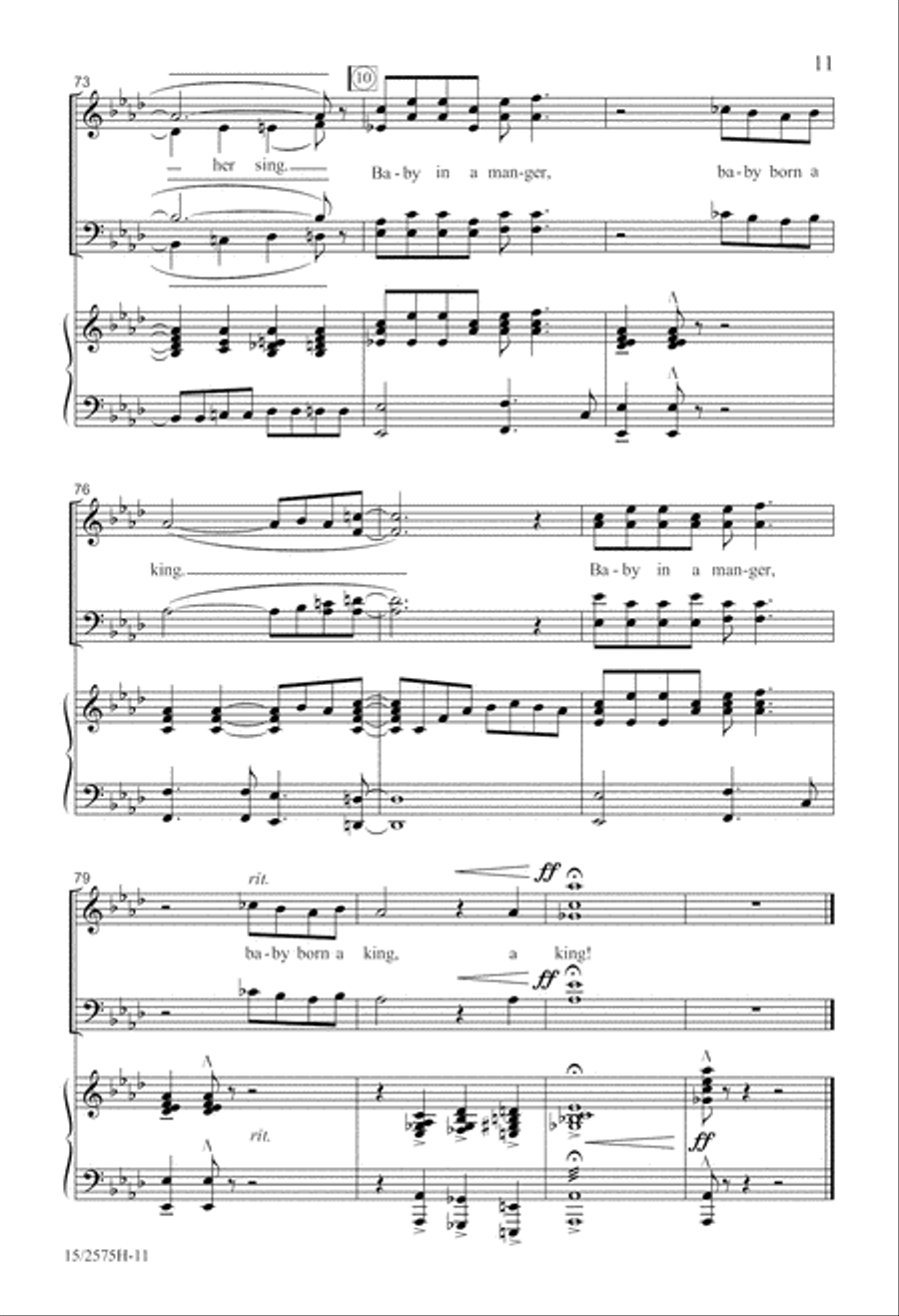 Baby Born a King Baby Born a King 4-Part scores gallery preview page 12