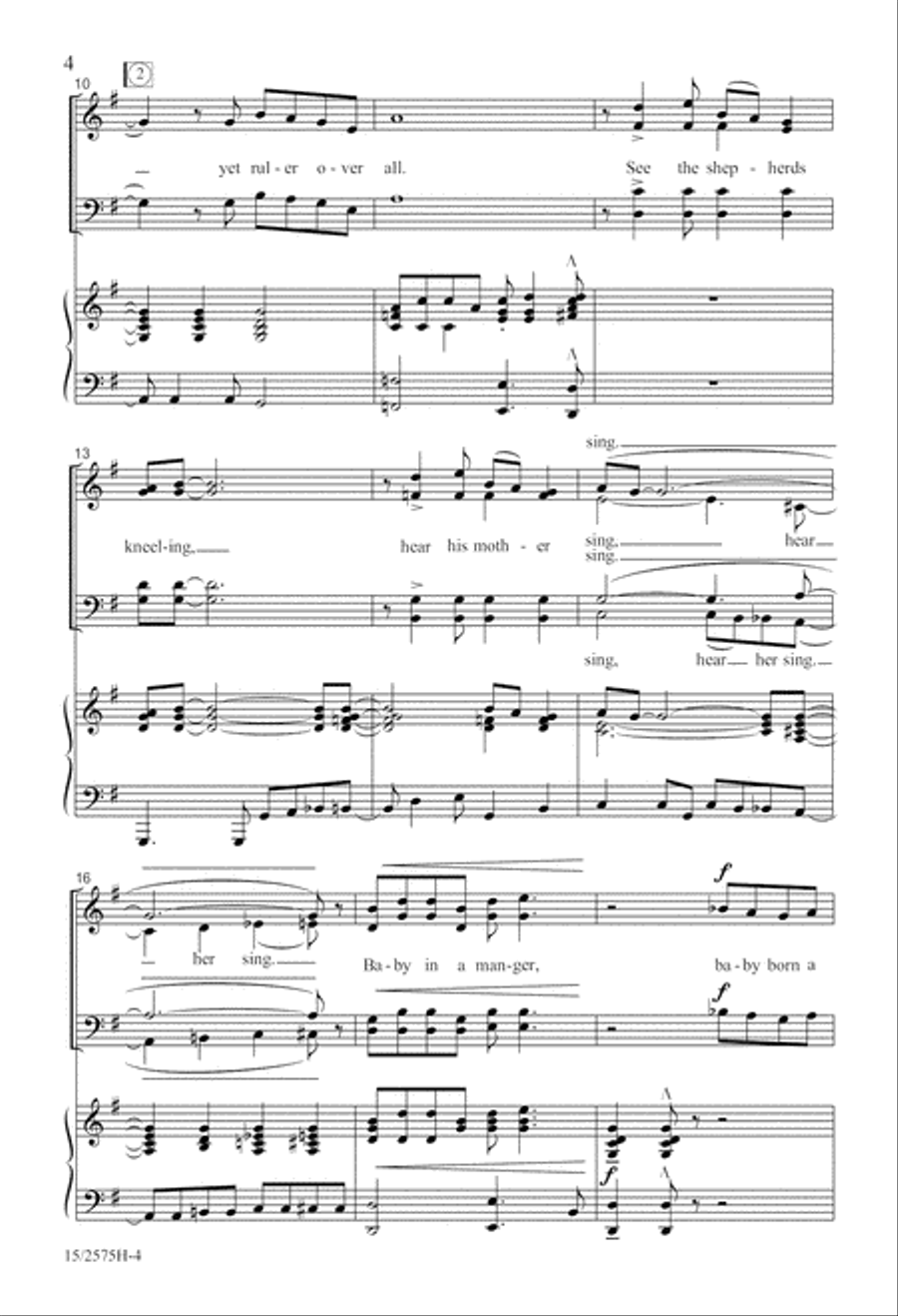 Baby Born a King Baby Born a King 4-Part scores gallery preview page 5