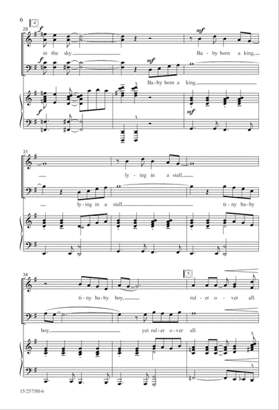 Baby Born a King Baby Born a King 4-Part scores gallery preview page 7